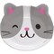 96 pc Bulk Purr-fect Cat Party Assorted Kitten Shaped Dinner Plates